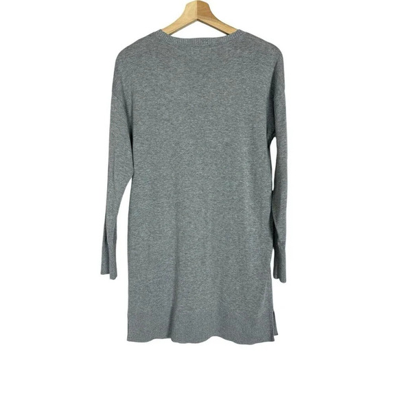 DKNY Women's Size Small Sweater Dress Logo Gray Metallic Streetwear 90s - Picture 2 of 11